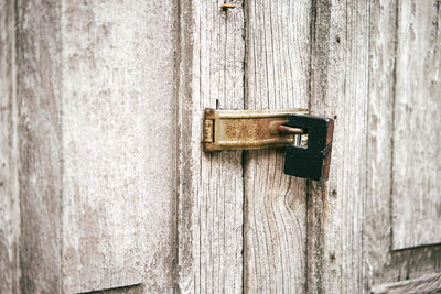 Close-up of old closed door