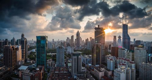 Aerial view of cityscape