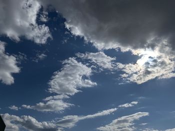 Low angle view of clouds in sky
