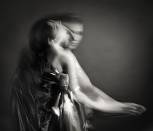 Beautiful woman looking away