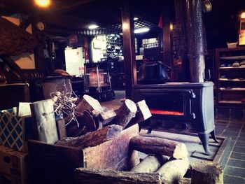 Interior of abandoned factory