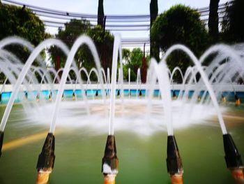 Panoramic shot of fountain against sky