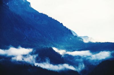 Low angle view of mountains against sky