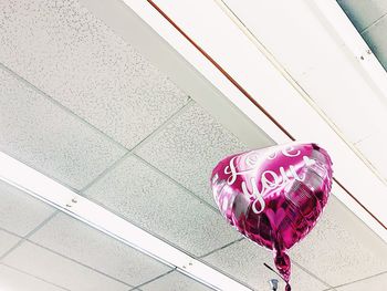 High angle view of heart shape on wall