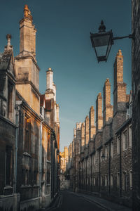 Buildings in city of cambridge at sunrise