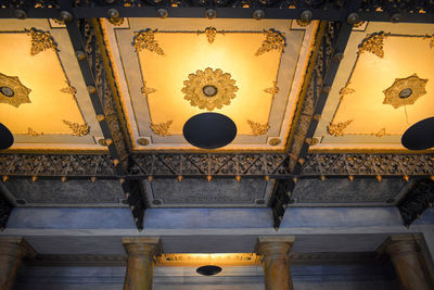 Low angle view of ceiling of building