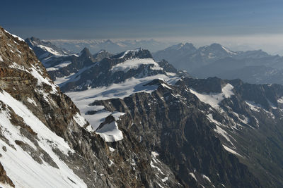 Scenic view of snow covered mountain against sky