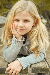 Portrait of young woman looking away