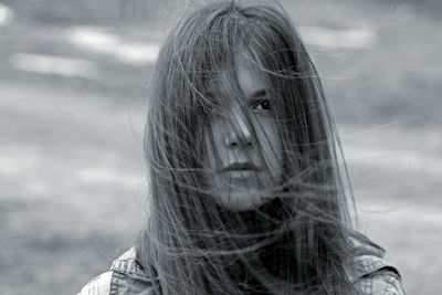 Close-up of young woman
