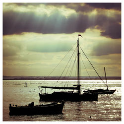 Scenic view of calm sea against sky