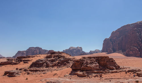 Panoramic view of landscape against clear sky