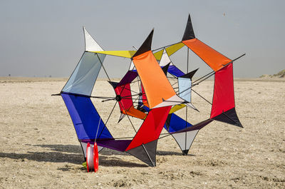 Colorful kite on the beach