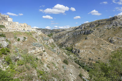 Impression around matera in the region of basilicata in southern italy