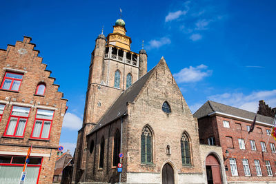 Streets and the jerusalem church at the historical town of bruges