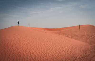 Scenic view of desert against sky