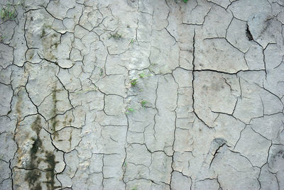 Full frame shot of cracked land