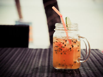 Close-up of drink on table