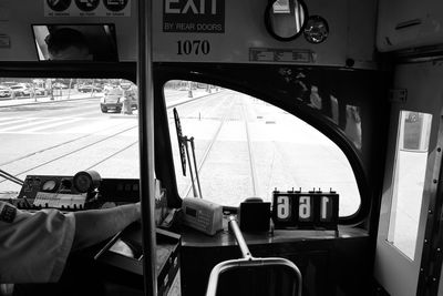 Man sitting in bus