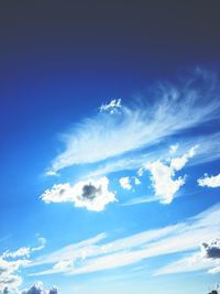 Low angle view of clouds in sky