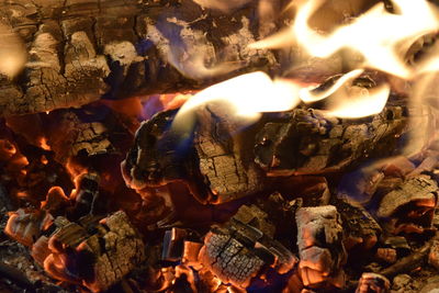 Close-up of bonfire