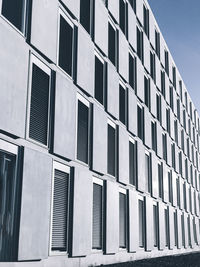 Low angle view of modern building against sky