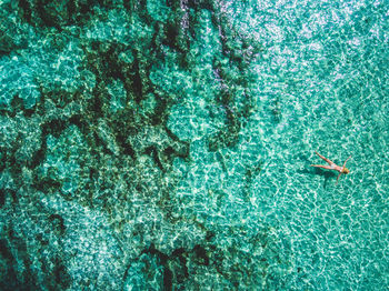 High angle view of swimming pool