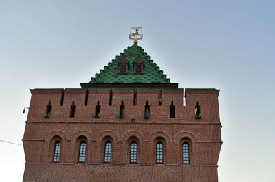 Low angle view of building against clear sky