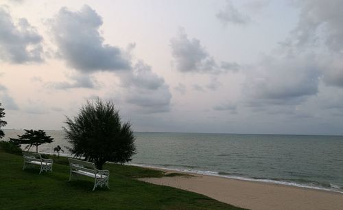 Scenic view of sea against sky