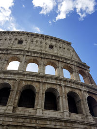 Low angle view of historical building against sky