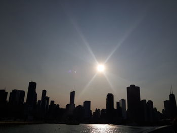 View of city skyline against sky