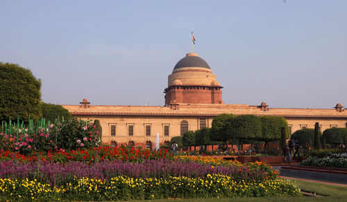 View of historical building against clear sky