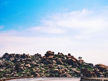 Low angle view of built structure against the sky