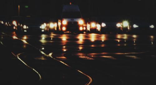 Illuminated street light at night