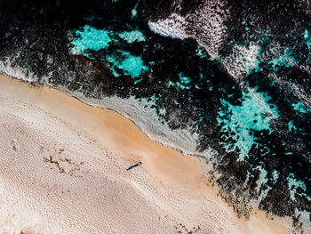 High angle view of beach