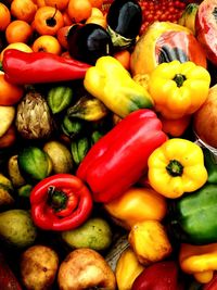 Full frame shot of bell peppers