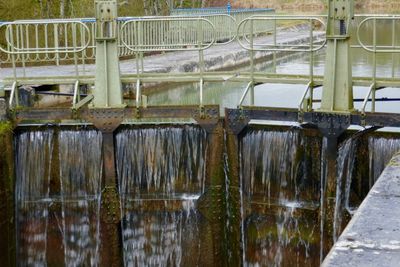 Reflection of old building in water