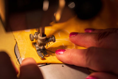 Close-up of woman working