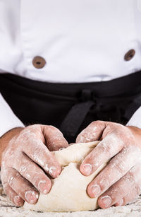 Close-up of woman preparing food