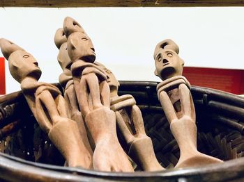 Low angle view of statues at museum