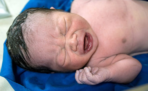 Close-up of baby boy