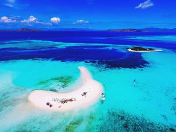 People swimming in sea