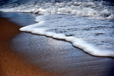 Waves rushing towards shore