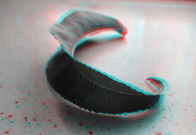 High angle view of eyeglasses on table