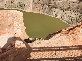 High angle view of rock formations