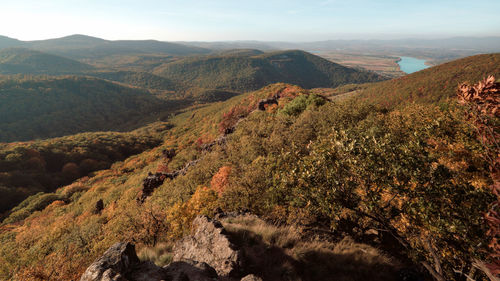 High angle view of landscape against sky