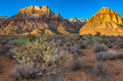 Panoramic view of rocky mountains against sky