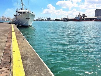 Boats in harbor