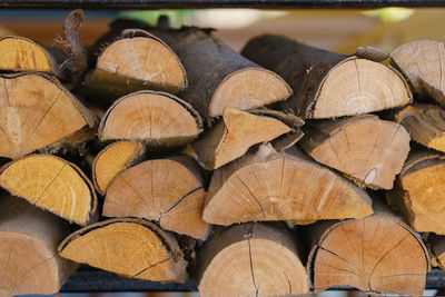 Full frame shot of firewood