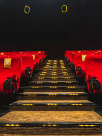 Empty seats in theatre cinema