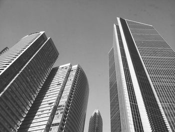 Low angle view of modern building against sky